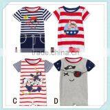 New Summer Style Baby Boys Clothes Casual Short-sleeved Navy Pirate Romper Jumpsuits Newborn Baby Clothing thumbnail-1