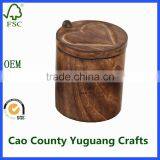 Distressed Round Wooden Boxes for Decorating Small Wood Box