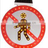 LED Solar NO Pedestrian Entry Traffic Signs thumbnail-4