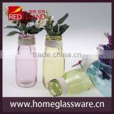 New Design Small Glass Milk Bottle Juice Bottle With String 11oz thumbnail-3