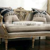 Luxury Spanish Wooden Living Room Three-seat Sofa With Hand Carving and Antique Finishng Workmanship thumbnail-1