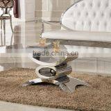 Modern Design Glass Top Stainless Steel Coffee Table C346 thumbnail-1