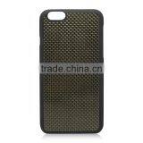 Spray Oil PC Bottom + Real Gold Carbon 3K Plain Weave Fiber Mobile Phone Case For IPhone 6 thumbnail-1