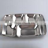 SS18/8 Stainless Steel Fast Food Tray/Mess Tray/Snack Tray,Winolaz thumbnail-2