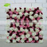 FLW1508 GNW 3ft Ivory Flower Wall in Silk Artificial Rose and Hydrangea Flowers for Wedding Stage Deocoration thumbnail-4