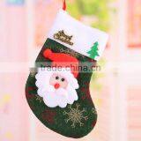 China Personalized Fabric Applique Kit Socks Holders Wool Felted Bulk Christmas Stockings Adorned With Elk Santa Claus Bear Tree thumbnail-2
