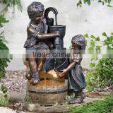 Large Outdoor Garden Copper Sculptures Metal Craft Child Water Fountain Statues thumbnail-4