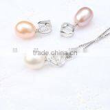925 Silver Pearl Pendant and Earring thumbnail-3