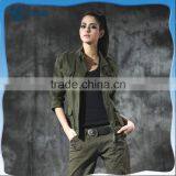 Fashion Style Army Jacket Women Army Uniform Military Jacket Green Color Custom Designs Pictures Brand China Manufacturer thumbnail-1