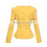 New Designs Fashion Polyester and Cotton Ruffle Bottom Long Sleeves Lace Collar and Embroidery Custom Camo Jacket Fashion thumbnail-2