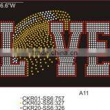 Hot Fix Popolar Custom Love Sports Rhinestone Transfer Design thumbnail-2