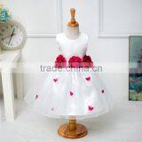 MGOO Gorgeous Children Girls Rose Red Ball Gown Fairy Dress 9 Years Waist Dress Festival Formal Pageant Dress C103 thumbnail-4