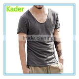 High Quality Scoop Neck Men's t-shirts japanese cotton