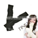 5 Colors Women's Arm Warmer Fingerless Knitted Gloves 7869 thumbnail-1