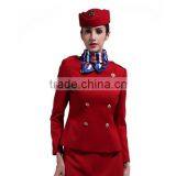 2016 New Style Cotton/polyester Blend Elegent Stewardess Airline Uniform for Stewardess Customize Logo Wholesale thumbnail-1