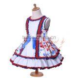 Girls Double Ruffle Dress Kids Frock thumbnail-2