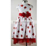 3D Digital Printed Sleeveless Flower Girl Net Dress for Kids thumbnail-1