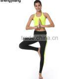 Beautiful Fluorescence Slim Fitness Yoga Clothes 88% Polyester + 15% Spandex Fitness Sportwear Yoga Suit in Guangzhou thumbnail-2