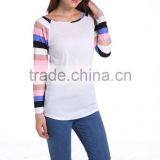 Fashion Patchwork Knit Autumn Long Sleeve Blouse Manufacture Wholesale Women Fashion Apparel 2017 thumbnail-4