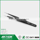 ESD-12 Stainless Steel ESD Tweezers for Electronic Repairing thumbnail-1