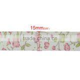 Christmas Labels Handmade DIY Craft Off-white & Pink Flower Pattern Cotton Fabric Sewing Ribbon thumbnail-2