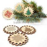 Unfinished Wooden Supply Cross Stitch Blank Christmas Decor Craft thumbnail-5