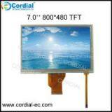 7.0 Inch 800x480 TFT LCD MODULE CT070BPL17, Optional With Resistive and Capacitive Touchscreen