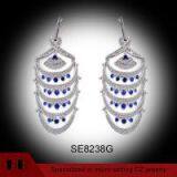 Popular Cheap Sapphire Sterling Silver Chandilier Earrings thumbnail-1