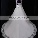 2017 Hot Sale Bridal Wedding Dress V-neck Long Sleeves Beaded Sweetheart Nackline Mermaid Lace Wedding Dress F12802 thumbnail-3