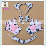 Tie Tail Paws Full Set Cow Kids Party Animal Headbands HPC-0788