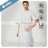 Color-Printed Floral Flame Retardant Hospital Night Dress Patient Gown thumbnail-1