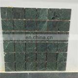 Green square stone mosaic