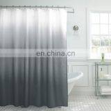 Two Tone Printed Waterproof Cloth Shower Curtain for Bathroom thumbnail-2