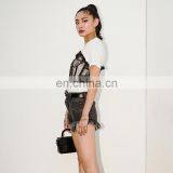 TWOTWINSTYLE Shirt Female o Neck Large Size Loose Casual Tank Patchwork Lace Fashion New thumbnail-5