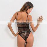 Sexy Women's Wear in Stock V-neck Lace Hollowed-out Onesie Lingerie thumbnail-4