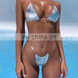 Peachtan Сексуальный неоновый бикини 2019 года. Купальник для женщин с зебровым узором. Высокий крой, поднимающий эффект, двухкомпонентный костюм. thumbnail-2