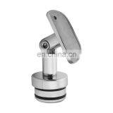 Adjustable Stainless Steel Wall Mounted Round Flat Tube Balustrade Handrail Pipe Bracket thumbnail-1