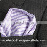 Purple Blue Striped Custom Pocket Square, Manufactoring Hankercheif, thumbnail-1
