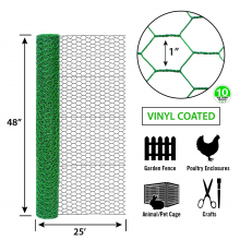 20mmx20mm PVC Coated Hexagonal Chicken Wire Mesh