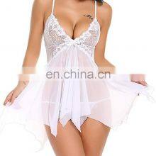 Poeticexist Erotic Underwear Hot Babydoll Sexy Transparent Women Lingerie Lace Dress