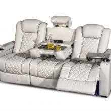 CHIHU Furniture Leather Power Electric Home Theater Movie Cinema Recliner Sofa Seating With Table Board and Cup Holder thumbnail-4