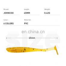 JOHNCOO 45mm 0.42g 50pcs Artificial Soft Trout Baits Bass Soft Swim Bait Fishing Lure thumbnail-5