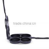 Cast Iron Double Sided 4 Holes Fry Pan Non-stick Cookware Set