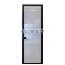 Custom Aluminum Alloy Glass Flat Open Bathroom Toilet Indoor Doors Windows Price Of Aluminum Door To The Bathroom thumbnail-1
