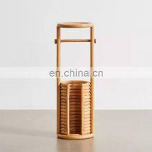 Hot Sale Rattan Toilet Paper Storage Stand Roll Paper Holder Woven Natural Vietnam Cheap Wholesale thumbnail-2