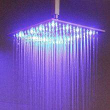 LED Shower Head 304 Stainless Steel Rain Showerhead Size 24x24inch thumbnail-1