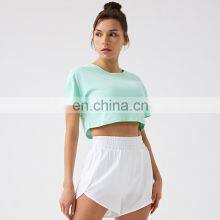 Short Gym Set Women Workout Sets for Women With Crop Jumper Running Shorts Gym Wear Women Sets 2023 thumbnail-4
