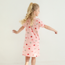 A-class Cotton Strawberry Printed Children's Pajamas Short Sleeved Home Clothing Girl's Pajamas thumbnail-5