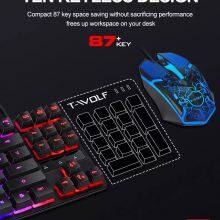 Luminescent TF260 Keyboard Mouse Set 87 Key Gaming Keyboard Mouse Mouse Pad Three-piece Set thumbnail-5