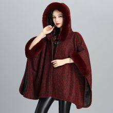 New Faux Fur 2025 Winter British Style Women's Fur Collar Shawl Coat